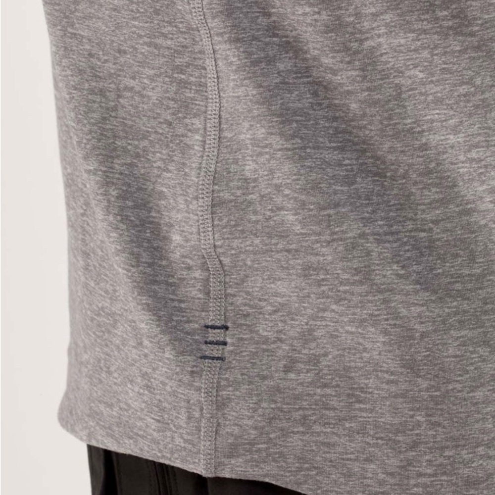 Lululemon Men Sprint Long Sleeve Shirt Heathered Slate Gray Elbow Patches XL $88 - Picture 4 of 9